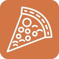 Pizza rebanada icono vector diseño