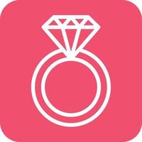 Diamond Ring Icon Vector Design