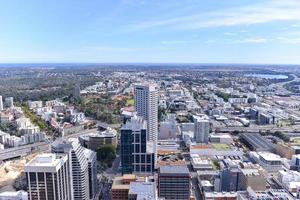 PERTH, AUSTRALIA - JUL 27, 2015-skyscrape of Perth City, is the capital and largest city of the Australian state of Western Australia, on July 27, 2015 photo