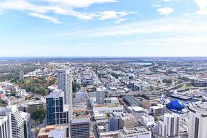 PERTH, AUSTRALIA - JUL 27, 2015-skyscrape of Perth City, is the capital and largest city of the Australian state of Western Australia, on July 27, 2015 photo