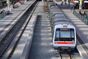 PERTH, AUSTRALIA - JUL 27, 2015-Train station at Perth, is the capital and largest city of the Australian state of Western Australia, on July 27, 2015 photo