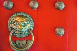 leones portón en chino estilo foto