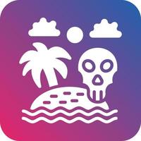 Skull Island Icon Vector Design
