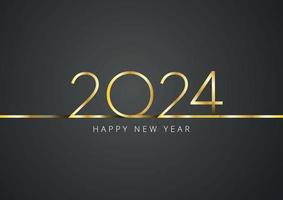 2024 Happy New Year Background Design. Greeting Card, Banner, Poster. Vector Illustration.