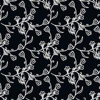 Seamless floral pattern. Doodle background with flowers. Spring pattern vector