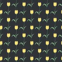 Seamless floral pattern. Doodle background with flowers. Spring pattern vector