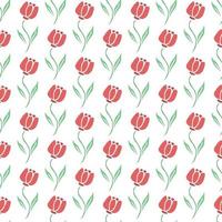 Seamless floral pattern. Doodle background with flowers. Spring pattern vector