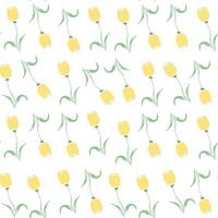 Seamless floral pattern. Doodle background with flowers. Spring pattern vector