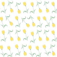 Seamless floral pattern. Doodle background with flowers. Spring pattern vector