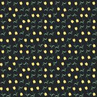 Seamless floral pattern. Doodle background with flowers. Spring pattern vector