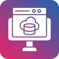 nube informática icono vector diseño