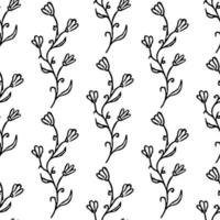 Seamless floral pattern. Doodle background with flowers. Spring pattern vector