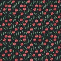 Seamless floral pattern. Doodle background with flowers. Spring pattern vector