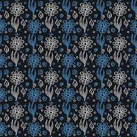 Seamless floral pattern. Doodle background with flowers. Spring pattern vector