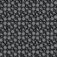 Seamless floral pattern. Doodle background with flowers. Spring pattern vector