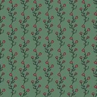 Seamless floral pattern. Doodle background with flowers. Spring pattern vector