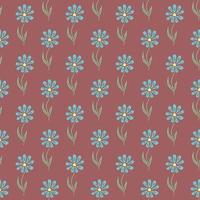 Seamless floral pattern. Doodle background with flowers. Spring pattern vector