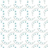 Seamless floral pattern. Doodle background with flowers. Spring pattern vector