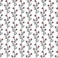 Seamless floral pattern. Doodle background with flowers. Spring pattern vector