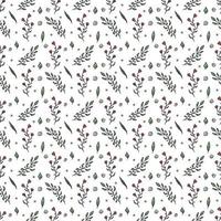 Seamless floral pattern. Doodle background with flowers. Spring pattern vector