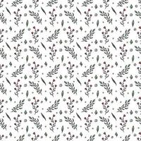 Seamless floral pattern. Doodle background with flowers. Spring pattern vector