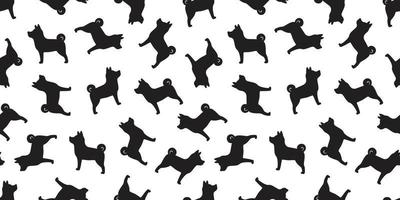 dog seamless pattern vector french bulldog hound dog breed isolated wallpaper background