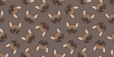 dog seamless pattern vector french bulldog isolated happy wallpaper background doodle brown