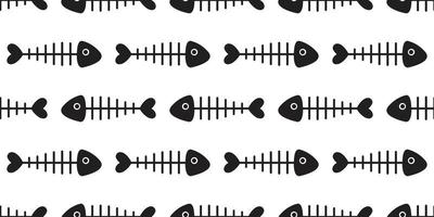 fish bone seamless pattern vector shark fin isolated wallpaper background backdrop