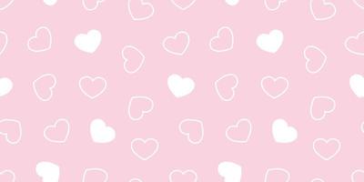 heart isolated valentine Seamless pattern cartoon doodle vector wallpaper background pink