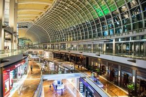 SINGAPORE - OCT, 27 2014-Shopping mall at Marina Bay Sands Resort in Singapore. It is billed as the world's most expensive standalone casino property photo