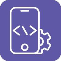 Mobile Coding Icon Vector Design