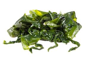 seaweed or kelp Isolated on White background. Laminaria Isolated on White background. fresh seaweed Isolated on White background with clipping path photo