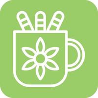 Pencil Cup Icon Vector Design