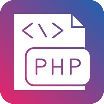 php archivo icono vector diseño