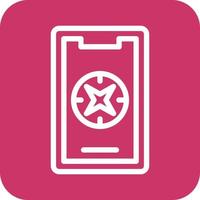Mobile Compass Icon Vector Design