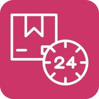 24 Hours Delivery Icon Vector Design