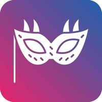New Year Mask Icon Vector Design