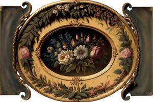 old masters floral frame. photo