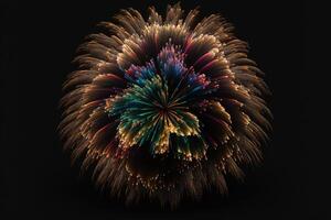fireworks on a black background fireworks overlay. photo