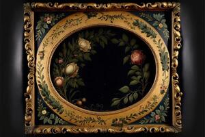 old masters floral frame. photo