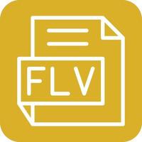 flv icono vector diseño