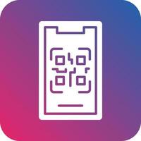 Mobile Qr Code Icon Vector Design