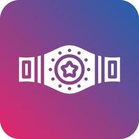 Champion Belt Icon Vector Design