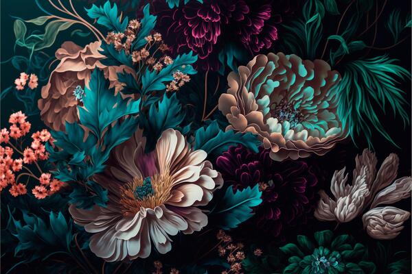 Elegant Floral Wallpaper Stock Photos, Images and Backgrounds for Free