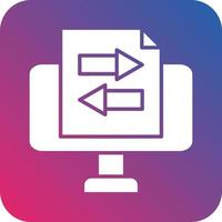 Online File Transfer Icon Vector Design