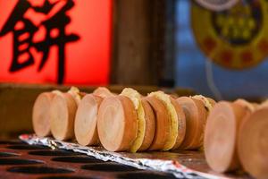 The snack of wheel shaped cakes in Taiwan photo