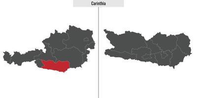 mapa estado de austria vector