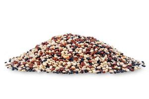 mix seeds quinoa isolated on white background with clipping path photo