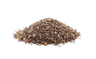 chia seed isolated on white background. heap of chia seed isolated on white background. pile of chia seed isolated on white background photo