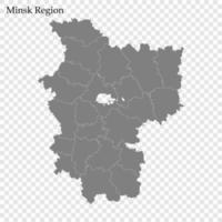 alto calidad mapa región de bielorrusia vector